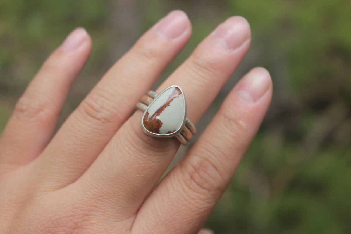 Size 7.25 Owyhee Jasper Terra Stacking Ring Set