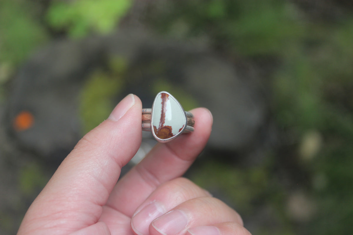 Size 7.25 Owyhee Jasper Terra Stacking Ring Set