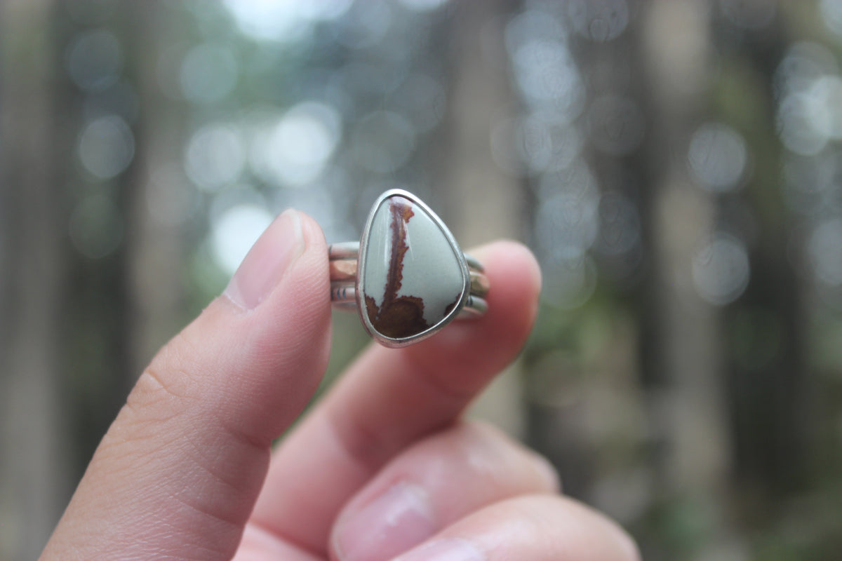 Size 7.25 Owyhee Jasper Terra Stacking Ring Set