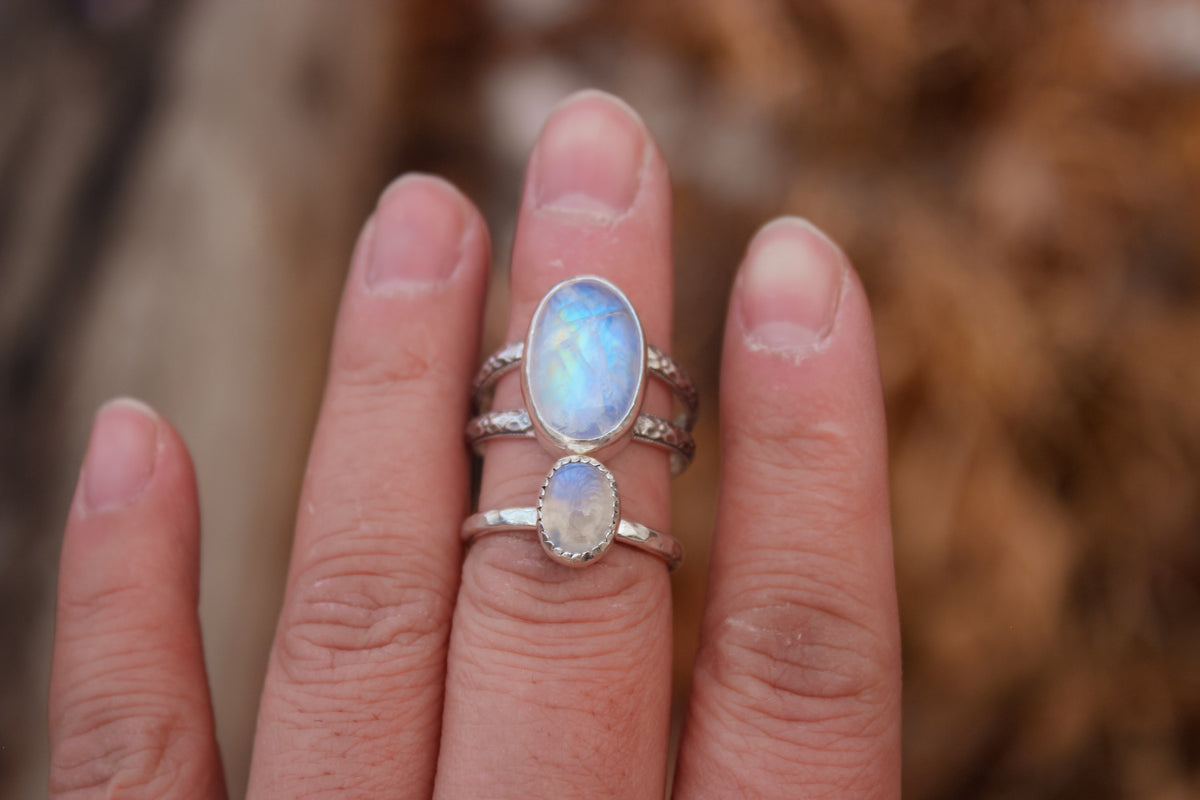 Size 7 Moonstone Stacking Ring