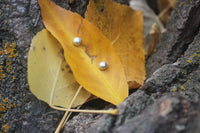 Silver Orb Ball Studs