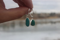 Mismatched Turquoise Hoop Earrings