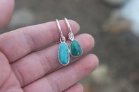 Mismatched Turquoise Hoop Earrings