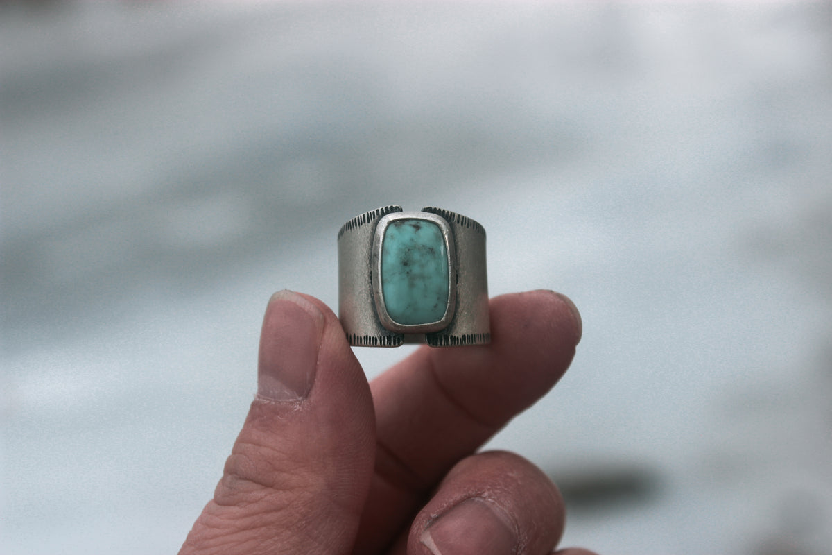 Size 7.5-7.75 Turquoise Ray Ring