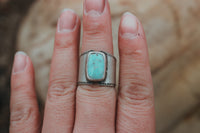 Size 7.5-7.75 Turquoise Ray Ring