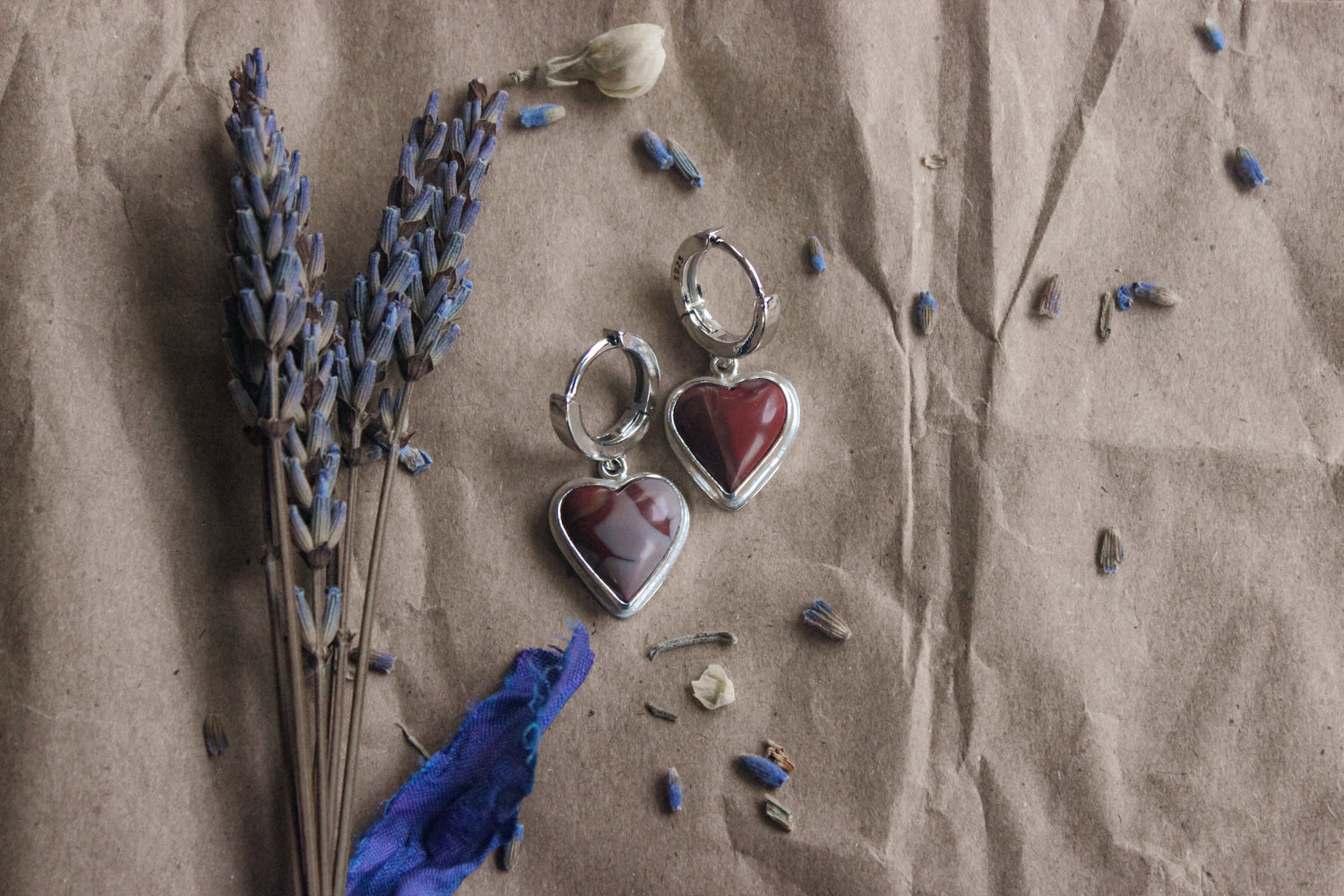 Scarlet Huggie Hoop Earrings