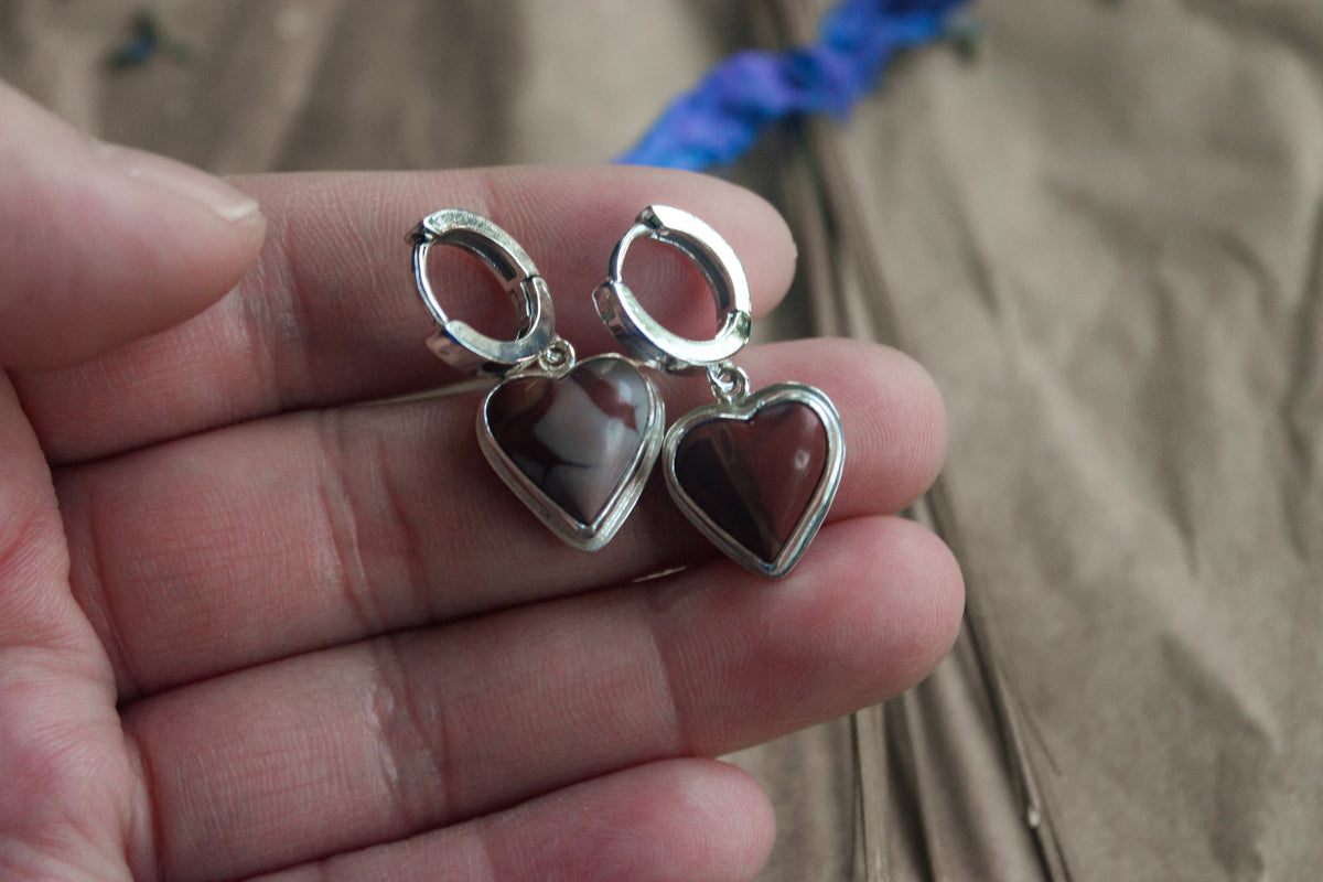 Scarlet Huggie Hoop Earrings