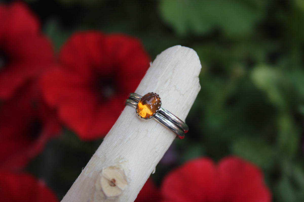 Size 10 Citrine Stacking Ring