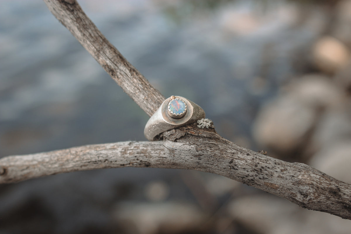 Size 4.25 Relic Ring with Opal