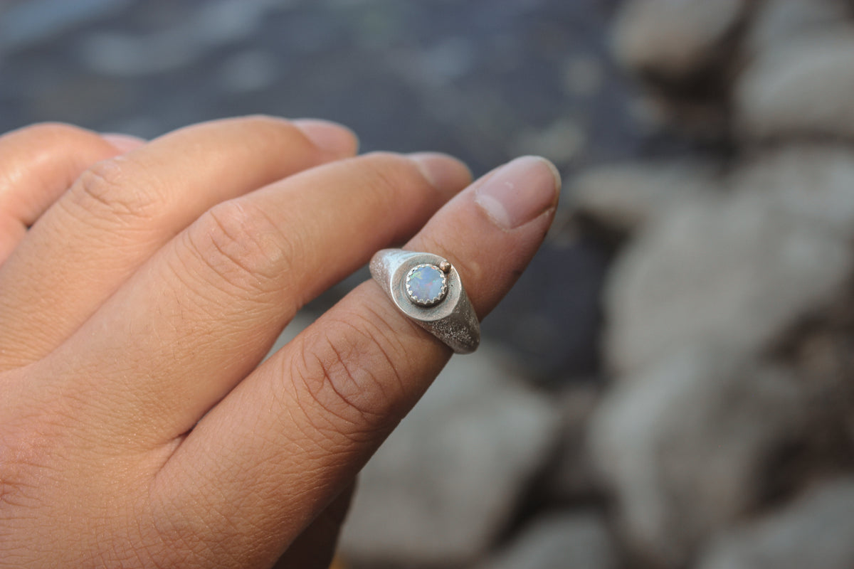 Size 4.25 Relic Ring with Opal