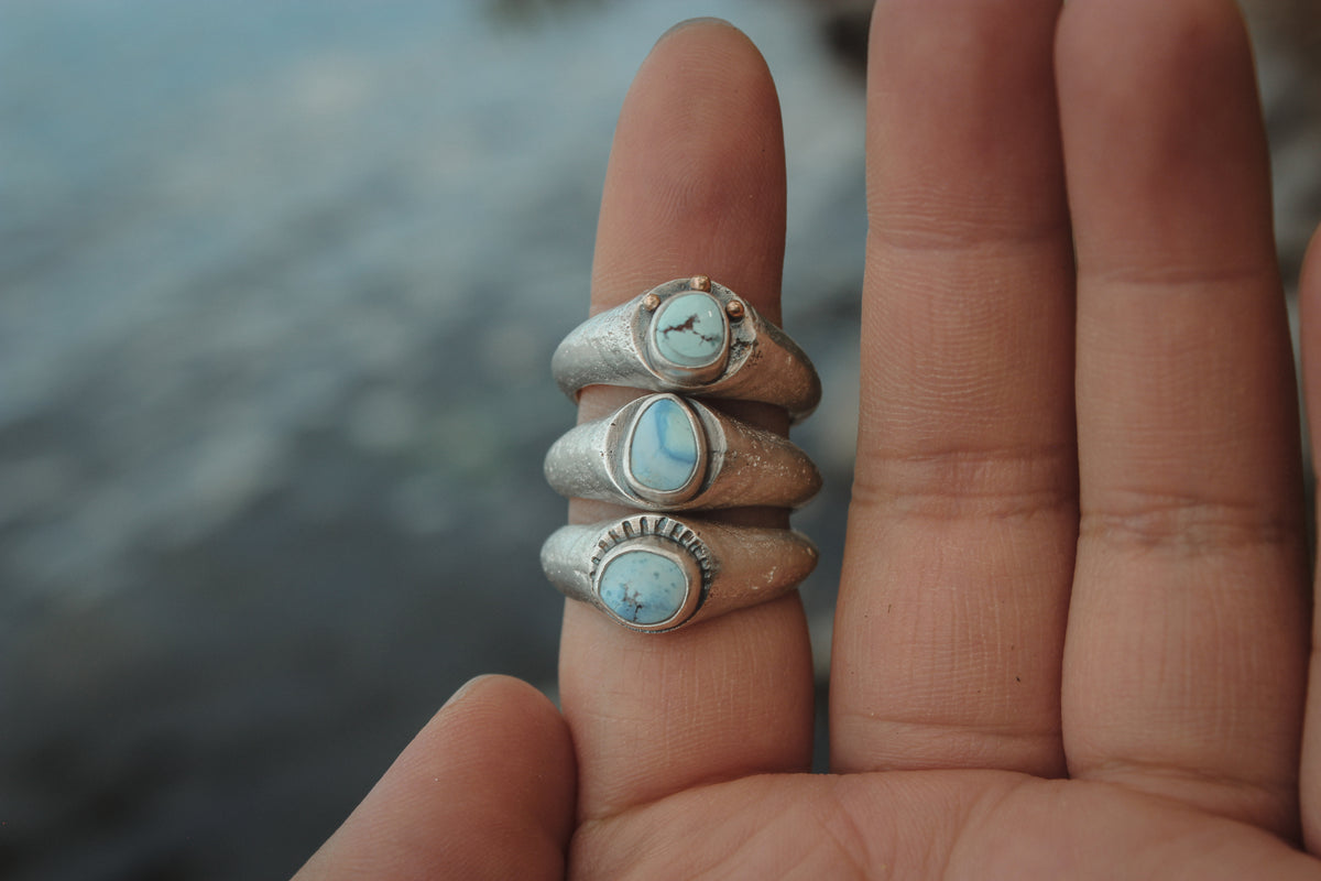 Size 8-8.25 Relic Ring with Golden Hill Turquoise