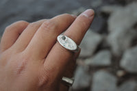 Size 7-7.25 Relic  Ring with Raw Montana Sapphire