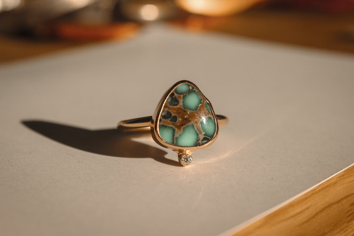 14k Gold Turquoise Ring Pre-Order