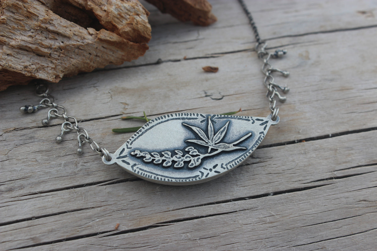 Lupine Wildflower Necklace