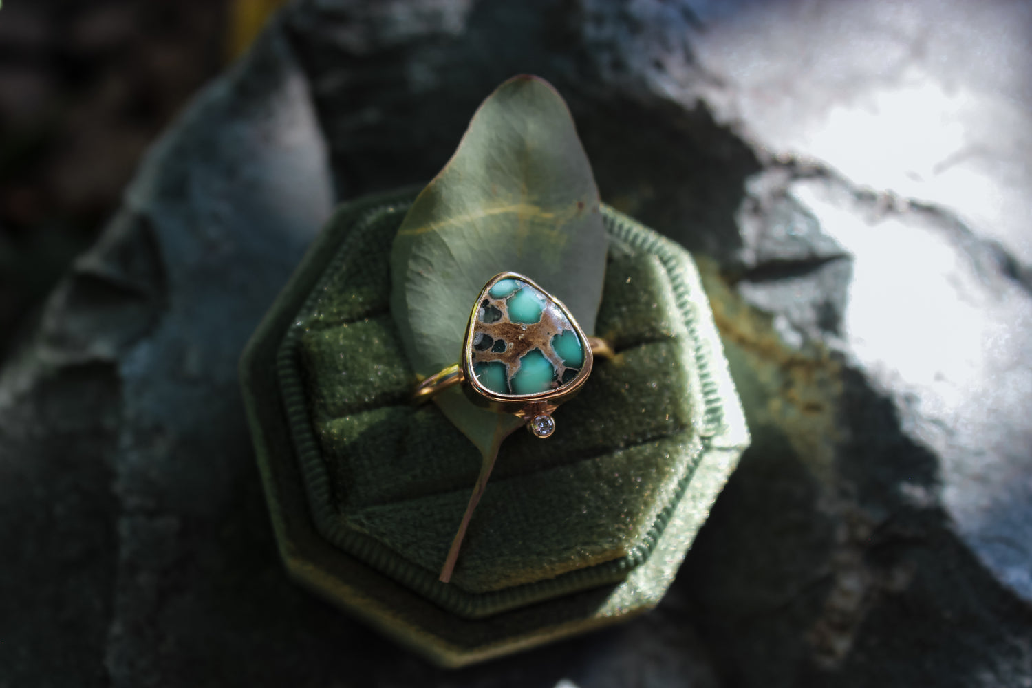 14k Gold Turquoise Ring Pre-Order