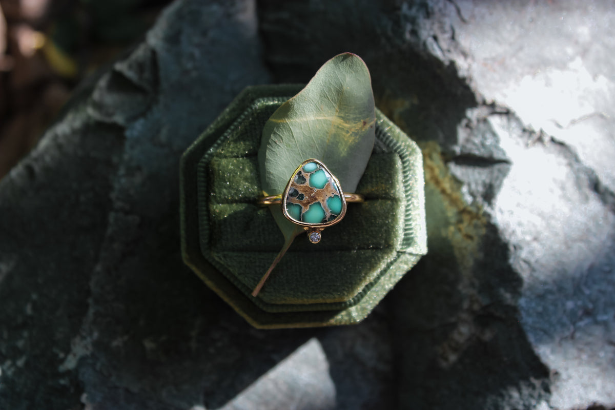 14k Gold Turquoise Ring Pre-Order