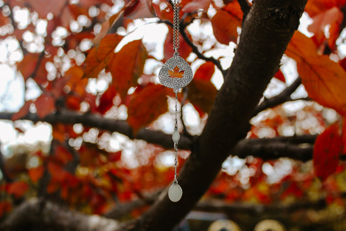 Falling Leaves Lariat Necklace