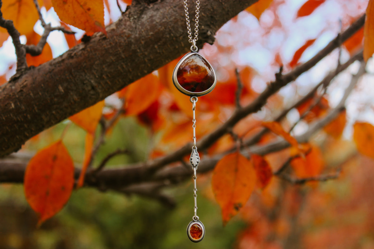 Falling Leaves Lariat Necklace