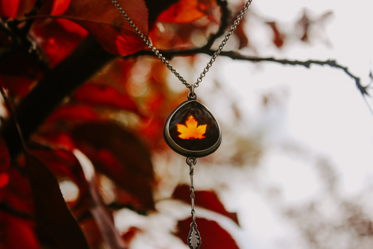 Falling Leaves Lariat Necklace