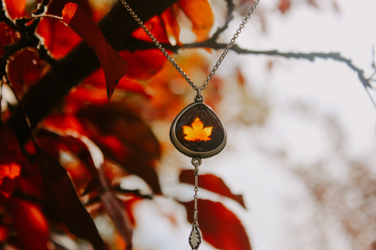 Falling Leaves Lariat Necklace