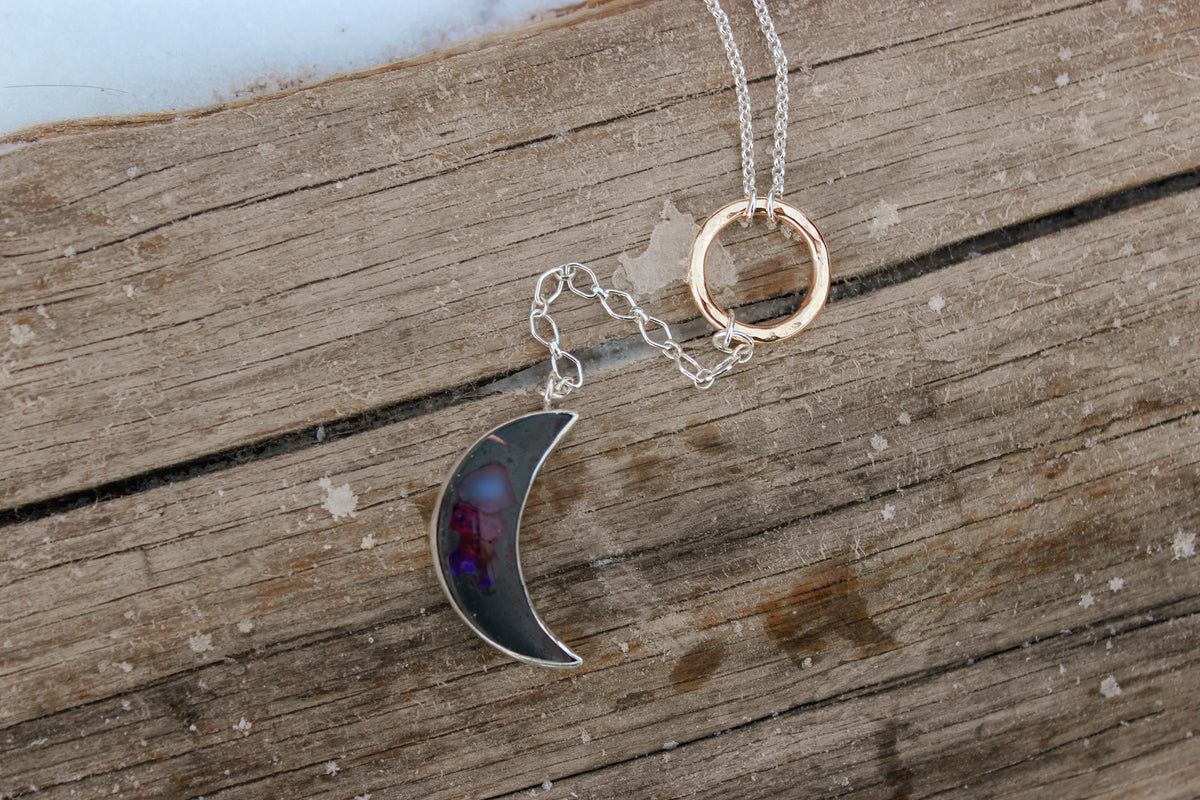 Dark Side of the Moon Lariat Necklace