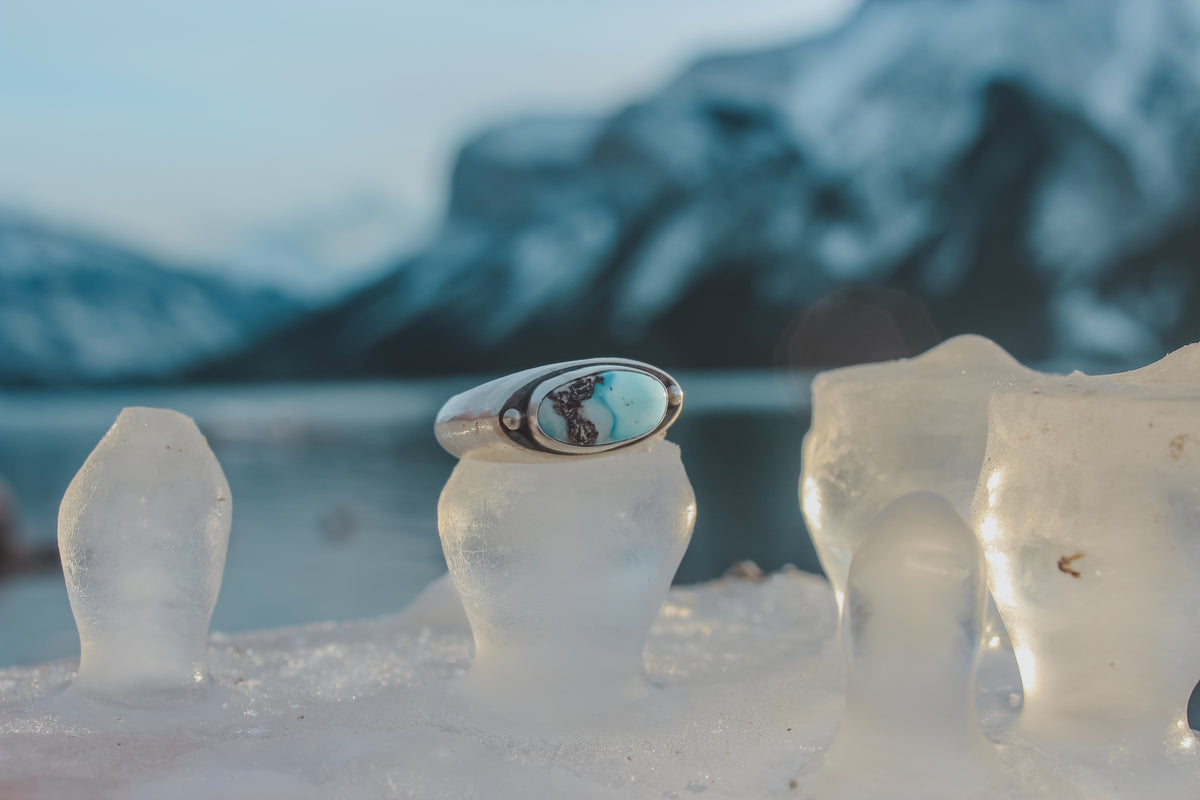 Size 9.25 Relic Ring with Golden Hill Turquoise