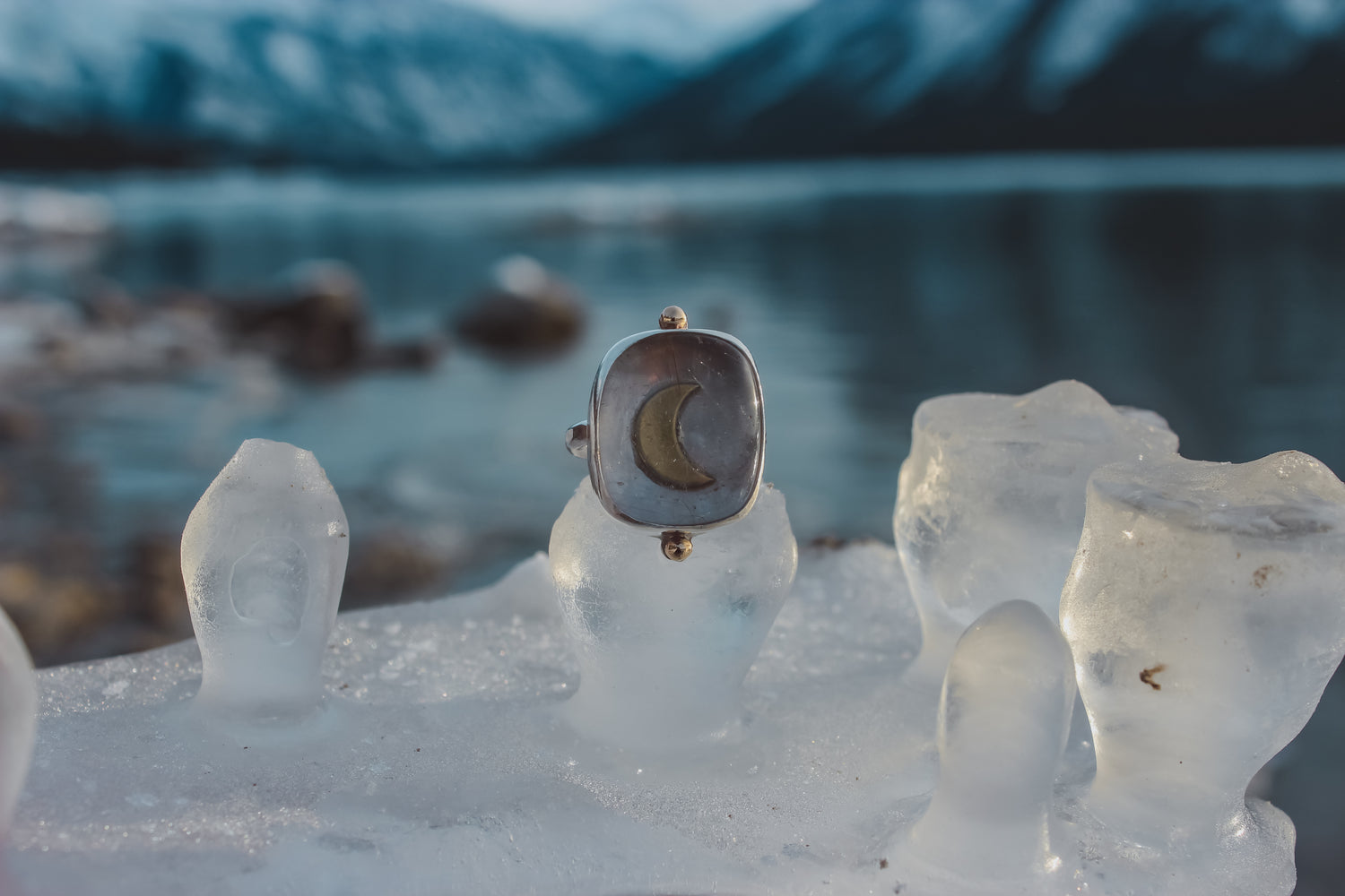 Size 6.5 Ice Moon Ring