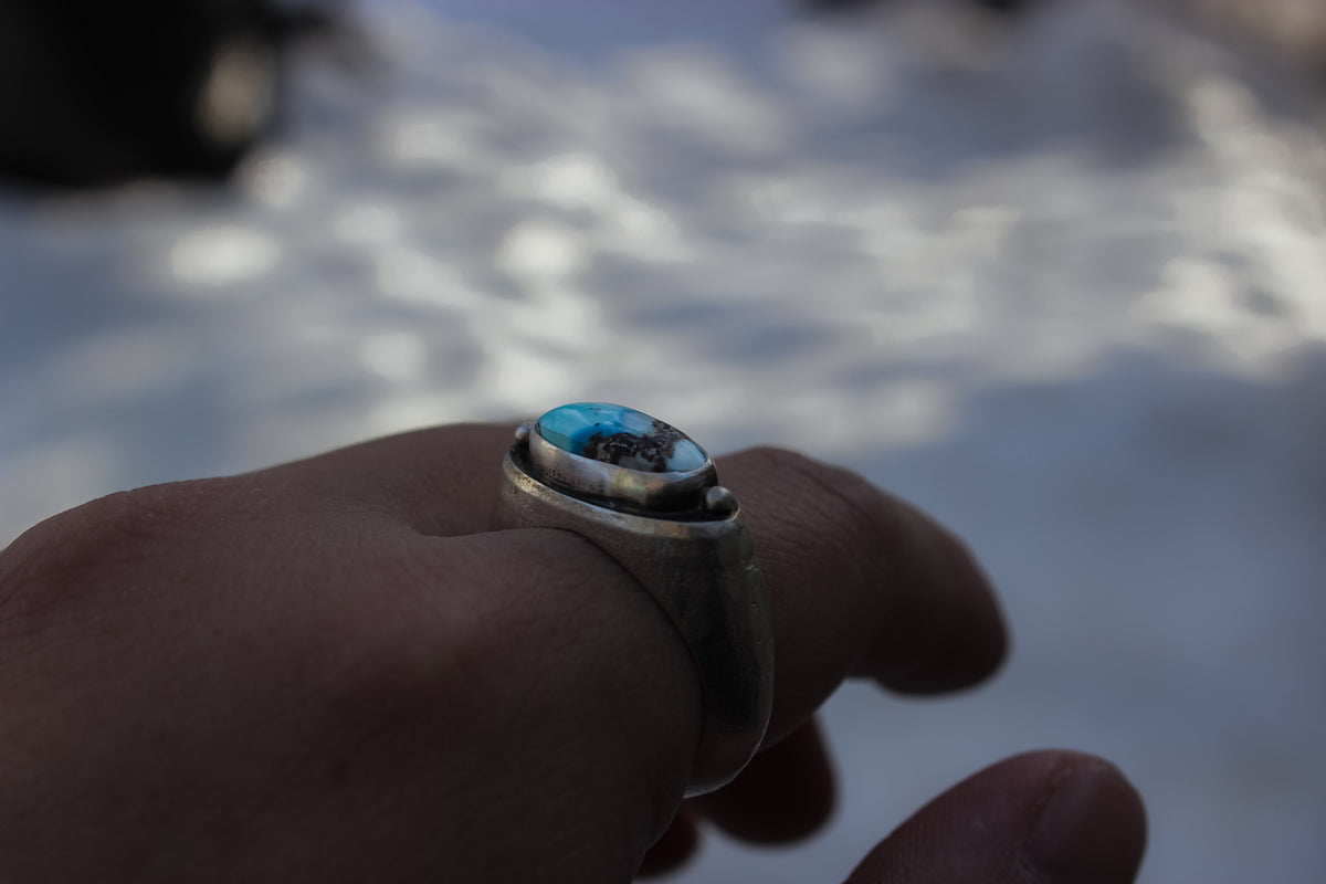 Size 9.25 Relic Ring with Golden Hill Turquoise